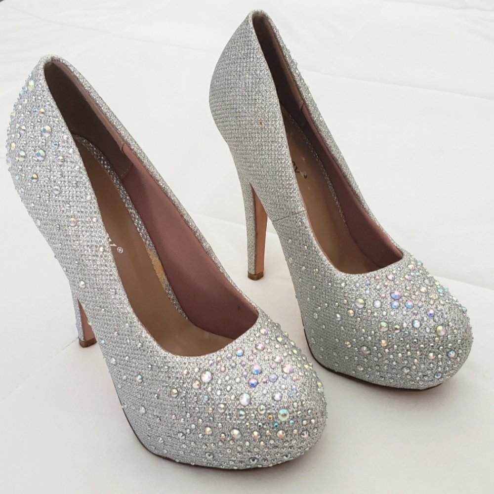 Rhinestone high heels
